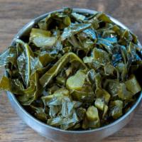 Collard Greens · Uncle Jack was famous for his spicy collard greens. We took out the pork but left the spice ...