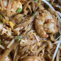 Pad Thai · Rice noodle with dried shrimp, egg, bean sprouts and scallion. Served with fresh bean sprout...