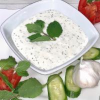 Tzatziki Dip · Vegetarian, gluten-free. Greek yogurt mixed with cucumber, garlic, olive oil, and spices or ...