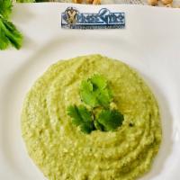 Spicy Cilantro Hummus · Vegan, gluten-free. Chickpeas blended with cilantro, jalapeño, olive oil, and spices. Includ...