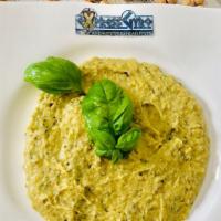 Basil Hummus · Vegan, gluten-free. Chickpeas blended with basil, olive oil, lemon juice, and spices. Includ...