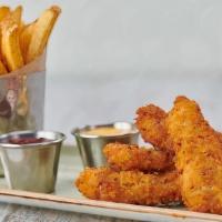 Tupelo Chicken Tenders · Crispy chicken tenders served with seasoned fries, honey mustard and our house-made barbecue...