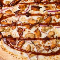 Bbq Chicken Specialty Pizza · Barbecue sauce, chicken and red onion.