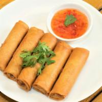 Crispy Egg Roll (4 Pcs) · Crispy Egg Roll (4 pcs)  - Wheat wrapper filled with ground pork, cabbage, bean sprouts, and...