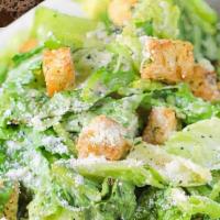 Caesar Salad Salad (V) · Romaine lettuce, crouton crumbles, olive oil, garlic and Parmesan cheese.