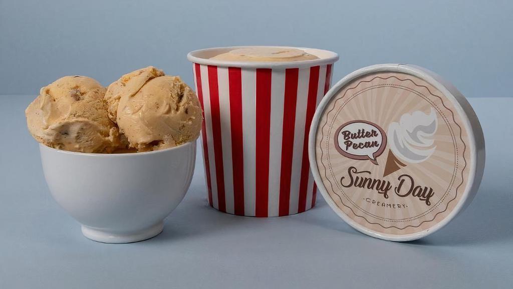 Butter Pecan Ice Cream (Pint) · Our rich, buttery flavored ice cream and bits of butter-roasted pecans are blended to perfection.