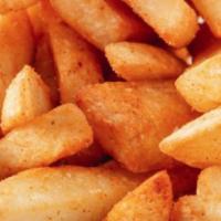 Crinkle-Cut Fries · Lightly seasoned w/ spicy powder and salt.