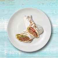 West Wrap Wild · Chicken breast grilled in buffalo sauce, lettuce, green peppers, pepper jack, ranch, and gri...