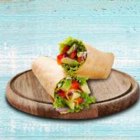 Garden Crunch Wrap  · Avocado, spinach, tomatoes, red onions, cucumbers, green peppers, banana peppers, and mushro...