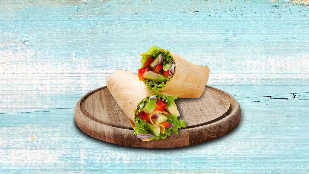 Garden Crunch Wrap  · Avocado, spinach, tomatoes, red onions, cucumbers, green peppers, banana peppers, and mushrooms wrapped to perfection.