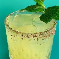 Chinola Margarita · altos plata, passion fruit liqueur,. fresh mint, lime, tajin