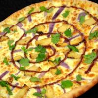 Large Thin Crust Bbq Chicken Pizza · Chicken, Red Onions, BBQ Sauce and cheese