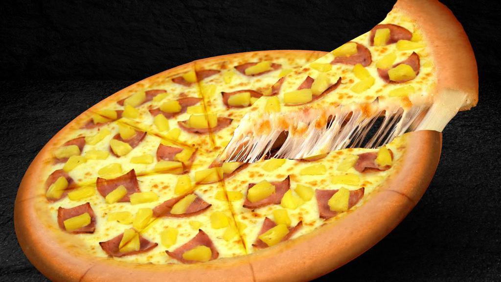 Large Stuffed Crust Hawaiian Pizza · Ham, Pineapple and Extra Cheese