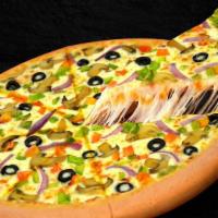 Large Stuffed Crust Veggie Pizza · Mushroom, Green Pepper, Onions, Black Olives and Tomato Topped with Italian
Spices