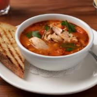 Bowl Chicken Veg. Soup · Mary's Free Range Chicken with No Antibiotics. Potatoes, Onions, Carrots, Tomatoes, Celery a...