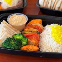 Chicken Ka-Box · Charbroiled ABF (Antibiotic & Hormone Free) Chicken Tenders with Grilled Vegetables, Broccol...
