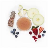 Wild Berry Corner · Blueberries, Strawberries, Raspberries, Apple, Energiser Booster & Freshly Juiced Pineapple.