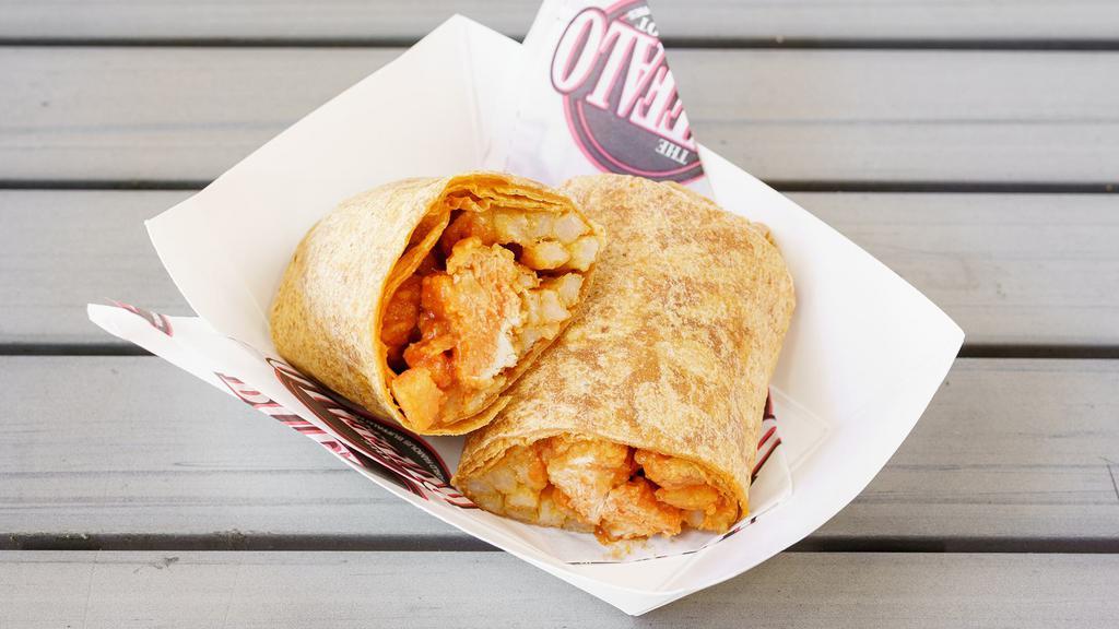 Buffalo Cali Burrito · Our famous Buffalo Fries, made how you like it, then wrapped in a warm tortilla.