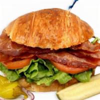 Blt Sandwich On A Croissant · Bacon, lettuce, and tomato.