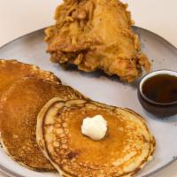 1 (3 Hotcakes, Fried Chicken Breast, Or Breast Fillet) · Three melt in your mouth hotcakes, accompanied by kettle fried chicken breast or boneless br...