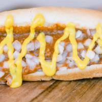 Coney Dogg · Chili, onions and mustard.