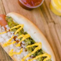 Classic Dogg · Yellow mustard, sweet relish and onions.