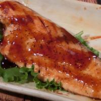 Salmon Teriyaki · Grilled salmon fillet w/teriyaki sauce.