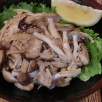 Mixed Mushroom Butter · Pan-fried enoki mushroom, shiitake mushroom, and beech mushroom marinated w/ butter and soy ...