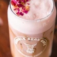 Vanilla Rose Latte · Espresso with house rose syrup, organic vanilla syrup and milk of choice