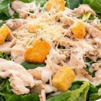 Caesar Salad (Entree) · romaine lettuce, parmesan, fire braised chicken, croutons, caesar dressing served with herb-...