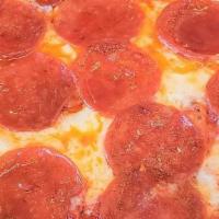 Pepperoni Pizza · house made red sauce, shredded mozzarella, pepperoni