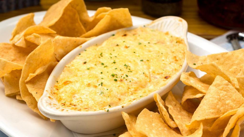 Crab And Shrimp Dip · With crab meat, shrimp, cream cheese and parmesan.