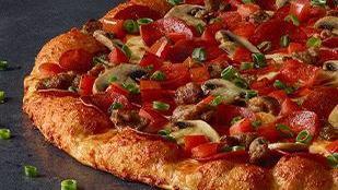 King Arthur'S Supreme · A legendary combination pepperoni, Italian sausage, salami, linguiça, mushrooms, green peppe...