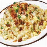 Sausage Fried Rice 香腸炒飯 · contain nuts and pork