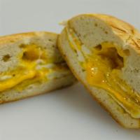 Egg And Cheese Sandwich · Egg and American cheese on kaiser roll.