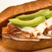 Santa Fe · Deli Oven Roasted Chicken, Avocado, Jalapeno Bacon, Jalapeno Pepper Jack
*Toasted