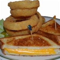 Grilled Cheese Sand · Grilled bread with melted American cheese. Served with choice of French fries, cole slaw or ...