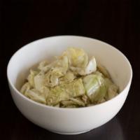 Kahlam Pi Nam Pla (Cabbage) · Served with garlic and fish sauce.