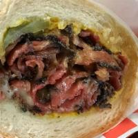 Pastrami Sub · Pastrami, provolone, mustard and pickles