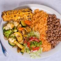 Grilled Seasonal Vegetables & Corn On The Cobb · 