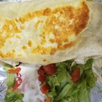 Burritos · Comes With Lettuce, Beans, Rice, Onions, Tomatoes, Cilantro, Cheese