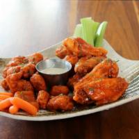 Wing It! · Spicy. Chicken wings, celery, carrots, choice of housemade buffalo, BBQ, jalapeño-teriyaki o...