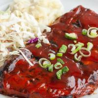 Louis Style Bbq Ribs · Served with coleslaw and mashed potatoes.