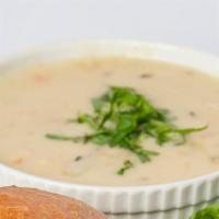 Bowl Soup · 16 oz. Bowl of French Onion or Soup Du Jour with petit pan roll