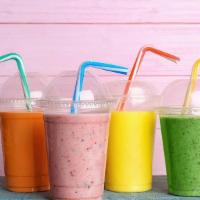 Smoothies  · 20 oz. Real Fruit Smoothies with non-dairy creamer