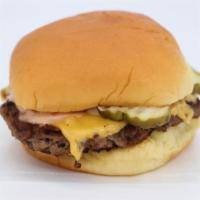 Beauty Burger · for the vegetarians (impossible burger)  hand formed and flat top grilled with onions. All c...