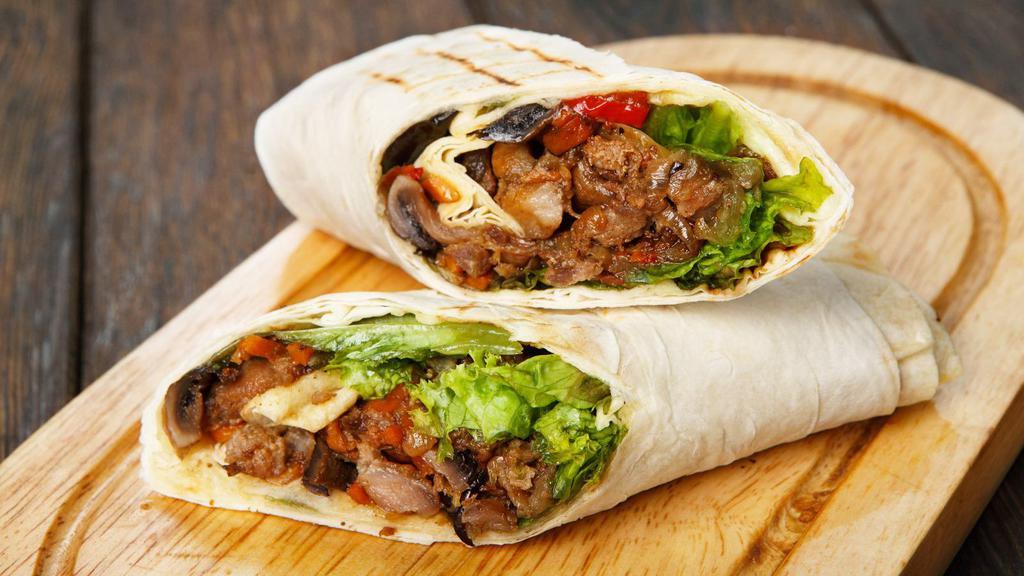 Carne Asada Burrito · Smokin' Hot Burrito filled with grilled steak, rice, beans, cheese, lettuce, and salsa.