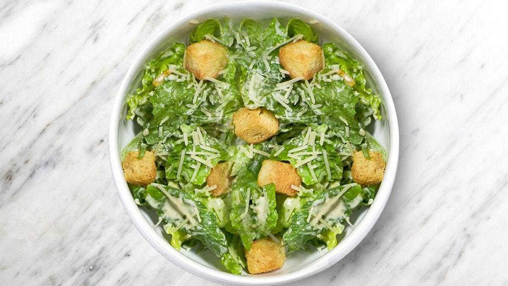Caesar · romaine, Parmesan, house-made croutons, Caesar dressing