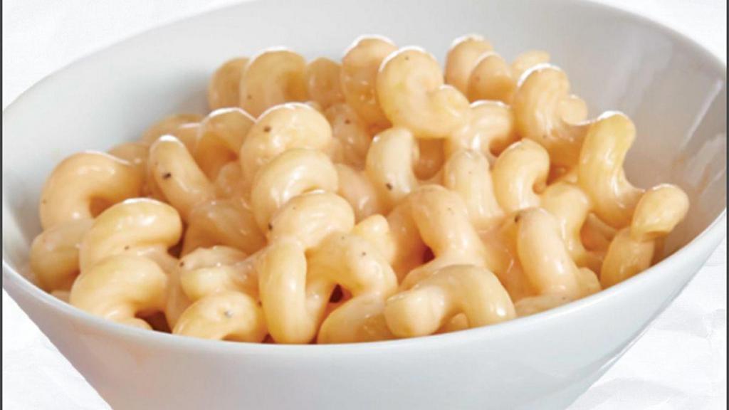 Kids Pasta · Choice of handmade Mac & Cheese or Pasta with choice of sauce.  Served with your choice of fresh fruit or freshly baked cookie and milk, 12 oz soft drink, or kid's juice.