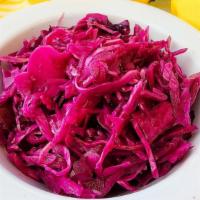 Pickled Cabbage (Vegan) · Fresh red cabbage pickled in wine vinegar. 8 oz. This is not a chipotle wrap, this is awesom...